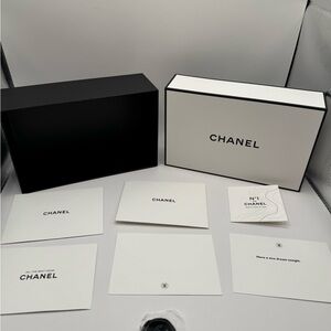 Authentic CHANEL Gift Box Set Packaging Cards Sleeve Seal Luxury Bundle